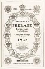 Whitaker’s, Peerage, Baronetage, Knightage and Companionage.