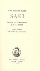 Saki, Bodley Head Saki.