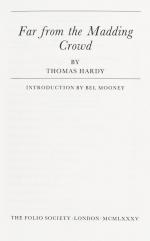 Hardy, Far from the Madding Crowd.