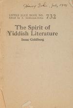 Goldberg, The Spirit of Yiddish Literature.