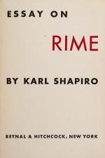 Shapiro, Essay on Rime.