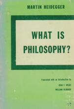 Heidegger, What is Philosophy?