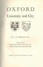 Woolley, Oxford. University and City.