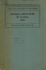 Smith, Mineral Resources of Alaska - Report on Progress of Investigations in 1929.