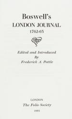 [Boswell, Boswell’s London Journal – 1762-63.