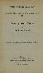 Newbolt, Poetry and Time