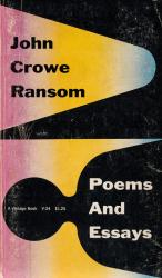 Ransom, Poems and Essays.