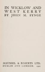 Synge, In Wicklow and West Kerry.